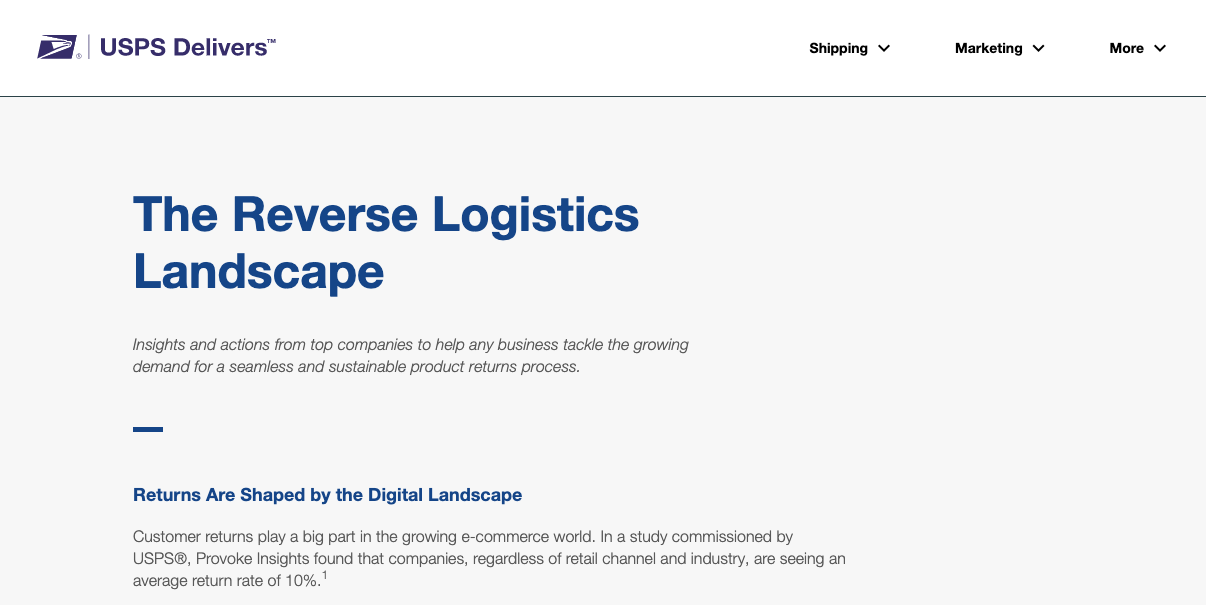 The Reverse Logistics Landscape – USPS