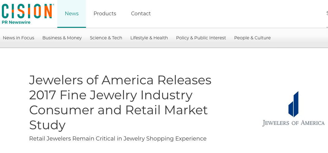 Jewelry Industry Consumer and Retail Market Study – PR Newswire