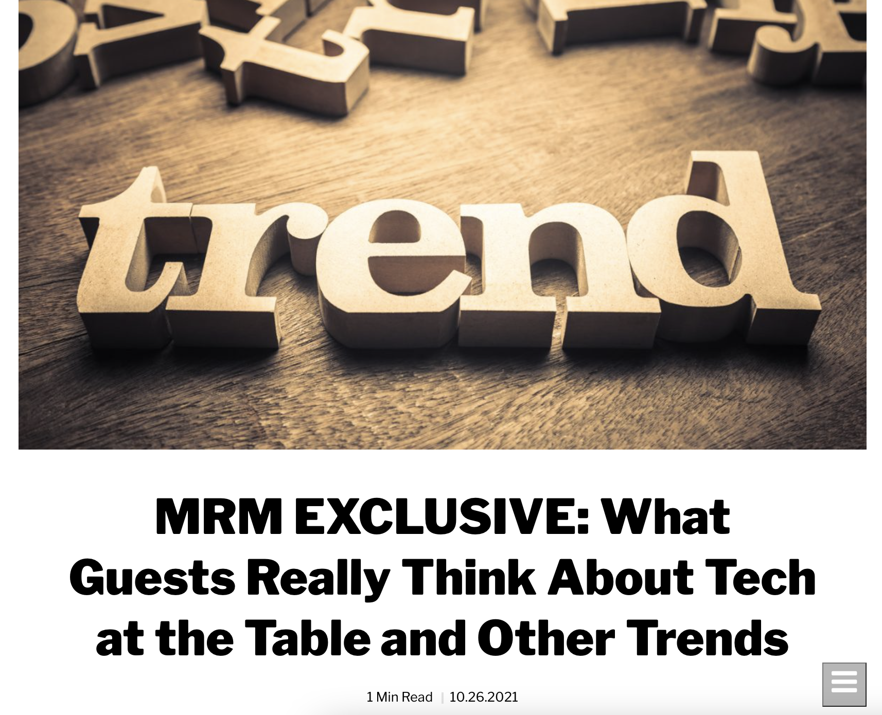 What Guests Really Think About Tech at the Table and Other Trends – Modern Restaurant Management Magazine
