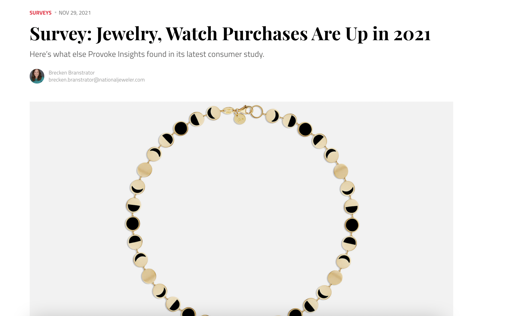 Survey: Jewelry, Watch Purchases Are Up in 2021 – National Jeweler