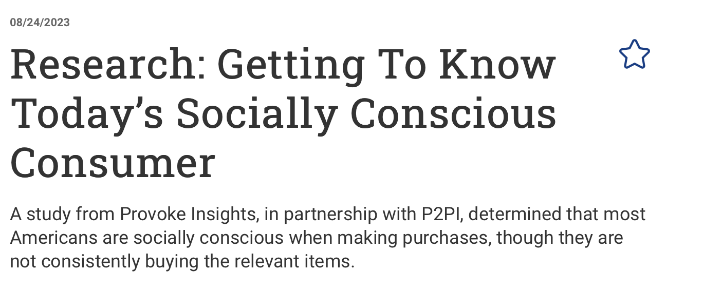 Research: Getting To Know Today’s Socially Conscious Consumer